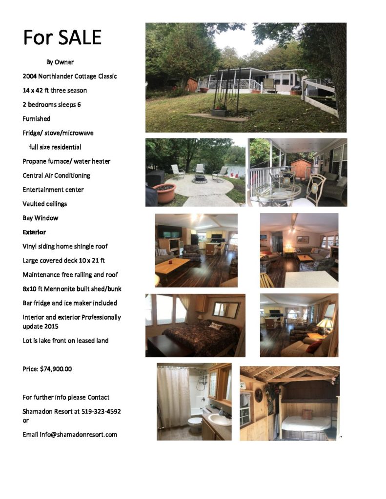 Units For Sale Within Our Park Shamadon Resort